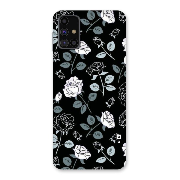 Black Artsy Bloom Back Case for Galaxy M31s