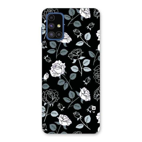 Black Artsy Bloom Back Case for Galaxy M51