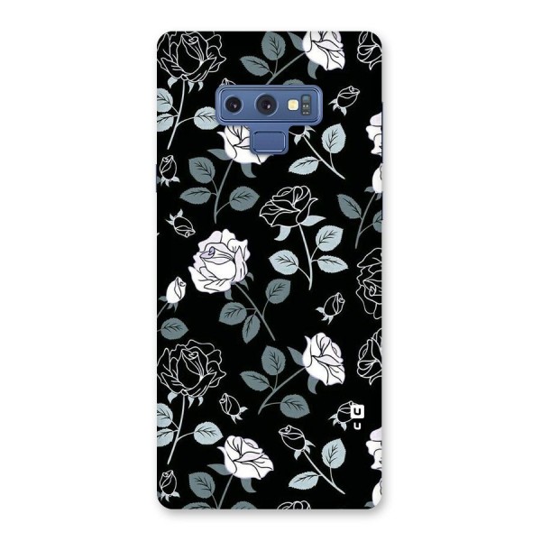 Black Artsy Bloom Back Case for Galaxy Note 9