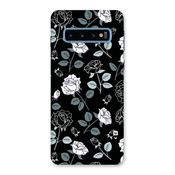 Black Artsy Bloom Back Case for Galaxy S10