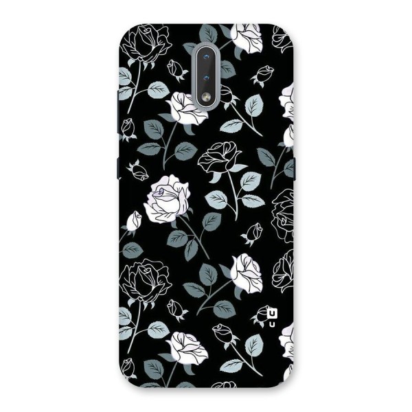 Black Artsy Bloom Back Case for Nokia 2.3