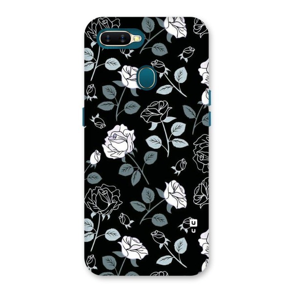 Black Artsy Bloom Back Case for Oppo A12