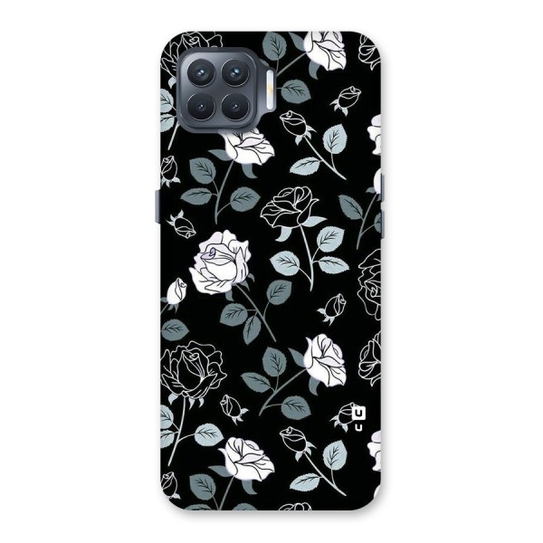 Black Artsy Bloom Back Case for Oppo F17 Pro