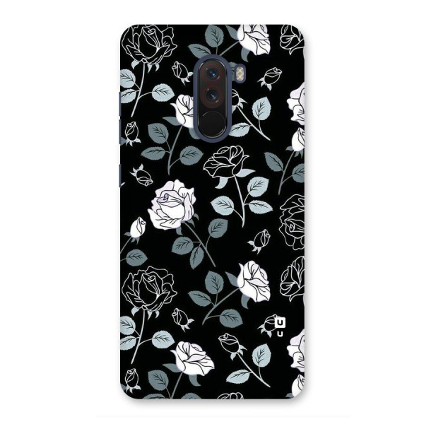 Black Artsy Bloom Back Case for Poco F1