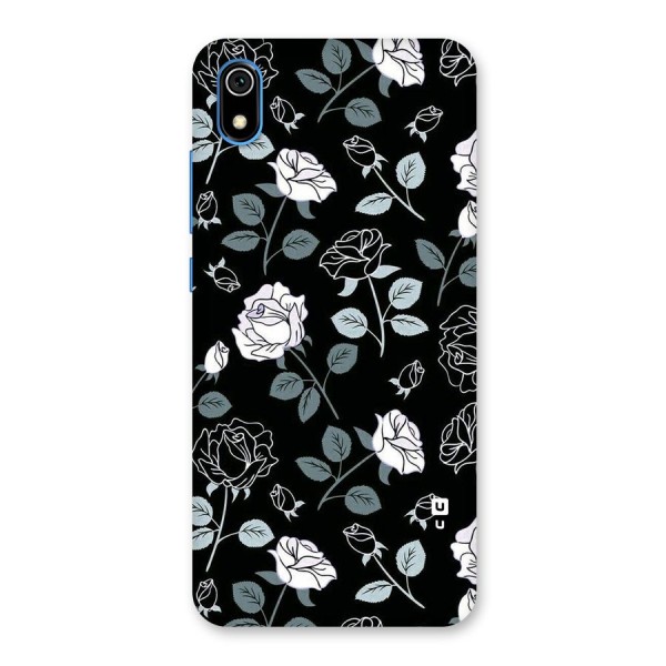 Black Artsy Bloom Back Case for Redmi 7A