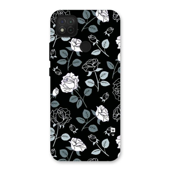 Black Artsy Bloom Back Case for Redmi 9C