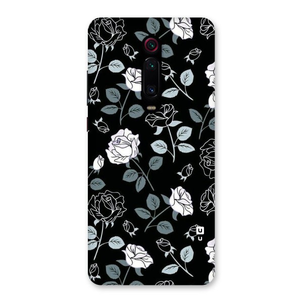 Black Artsy Bloom Back Case for Redmi K20 Pro