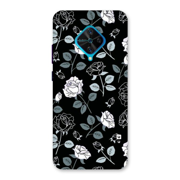 Black Artsy Bloom Back Case for Vivo S1 Pro