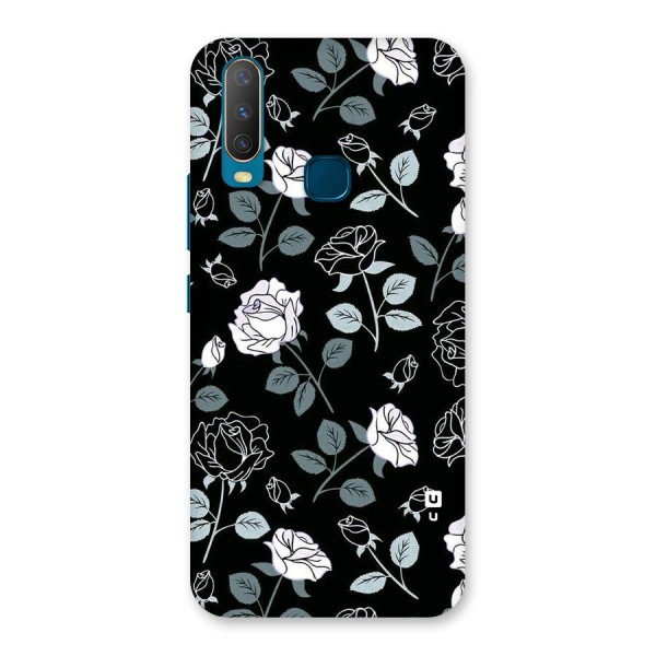 Black Artsy Bloom Back Case for Vivo U10