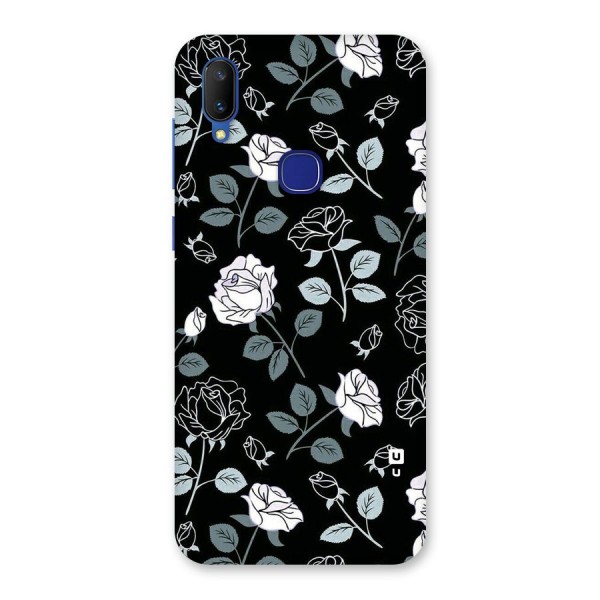 Black Artsy Bloom Back Case for Vivo V11