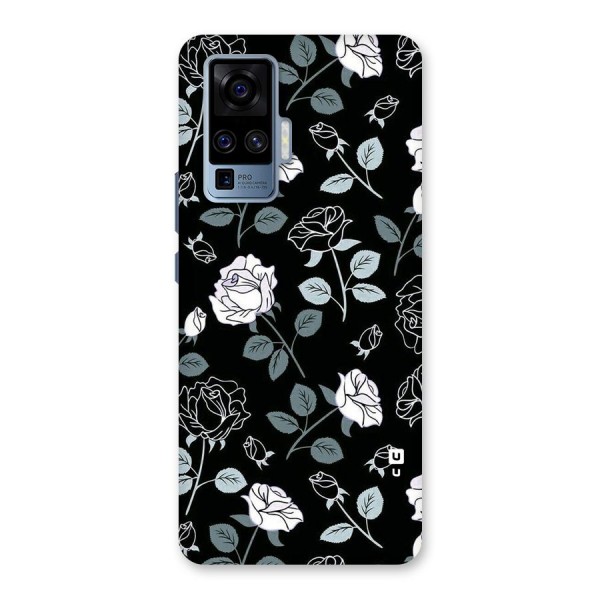 Black Artsy Bloom Back Case for Vivo X50 Pro