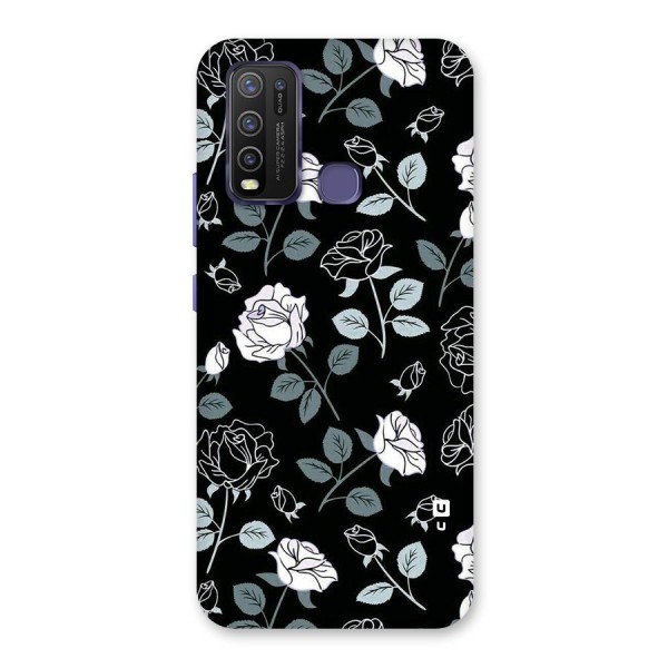 Black Artsy Bloom Back Case for Vivo Y30