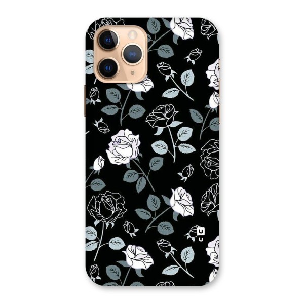 Black Artsy Bloom Back Case for iPhone 11 Pro