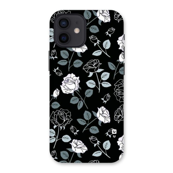 Black Artsy Bloom Back Case for iPhone 12