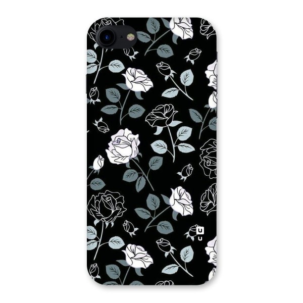 Black Artsy Bloom Back Case for iPhone SE 2020