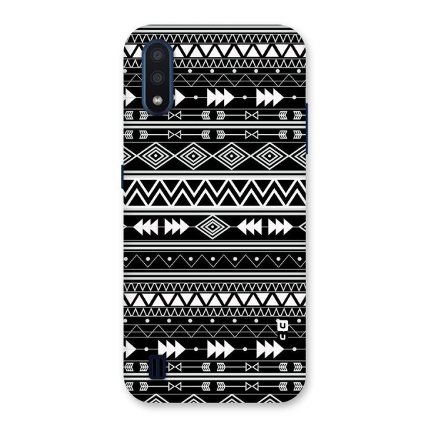 Black Aztec Creativity Back Case for Galaxy M01