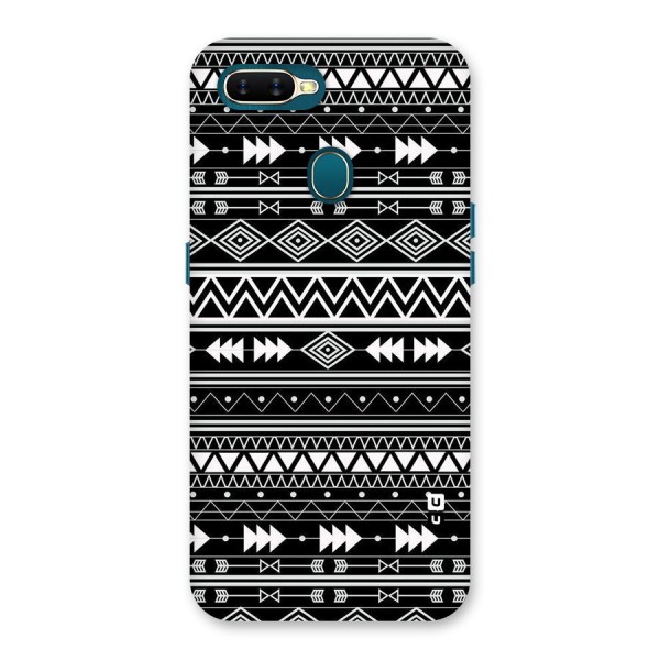 Black Aztec Creativity Back Case for Oppo A12