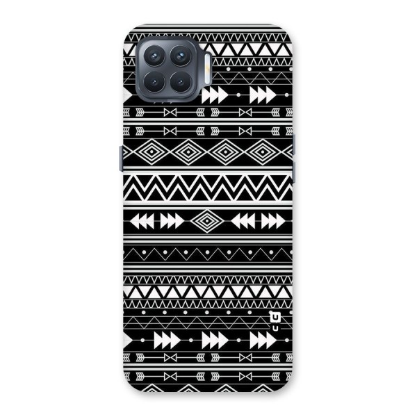 Black Aztec Creativity Back Case for Oppo F17 Pro