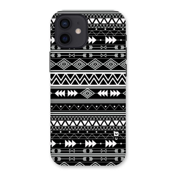 Black Aztec Creativity Back Case for iPhone 12