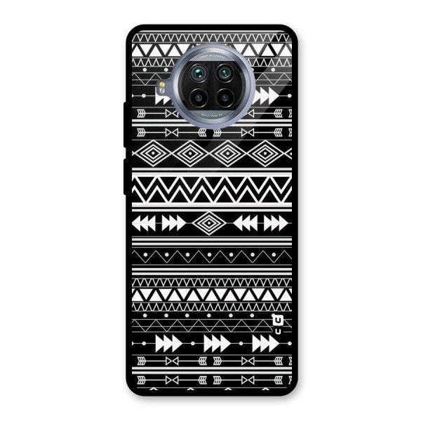 Black Aztec Creativity Glass Back Case for Mi 10i