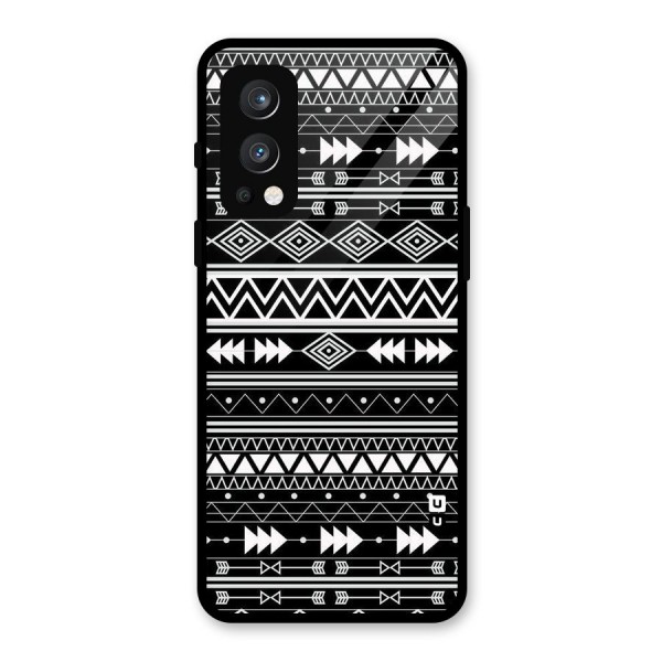 Black Aztec Creativity Glass Back Case for OnePlus Nord 2 5G