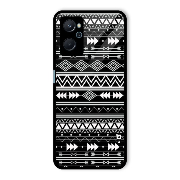 Black Aztec Creativity Glass Back Case for Realme 9i