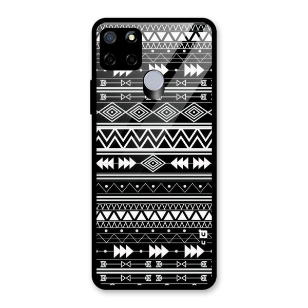 Black Aztec Creativity Glass Back Case for Realme C15