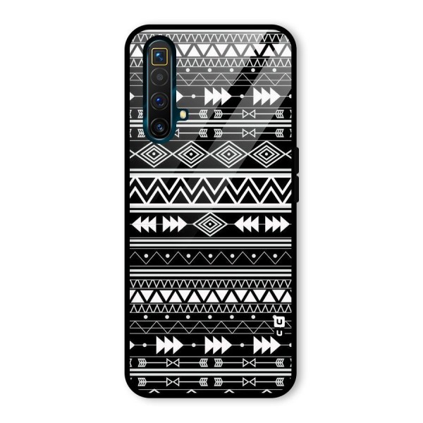 Black Aztec Creativity Glass Back Case for Realme X3