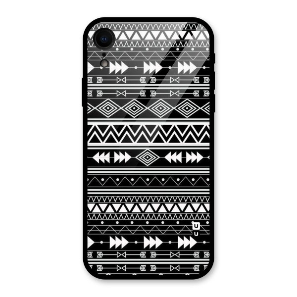 Black Aztec Creativity Glass Back Case for XR