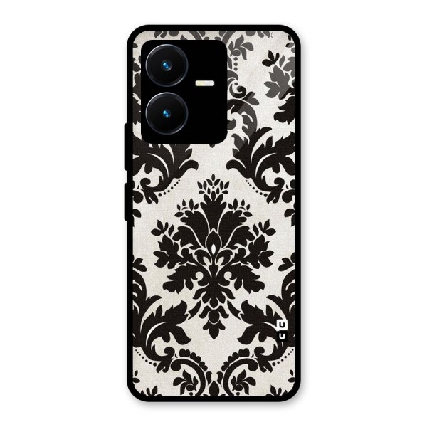 Black Beauty Glass Back Case for Vivo Y22