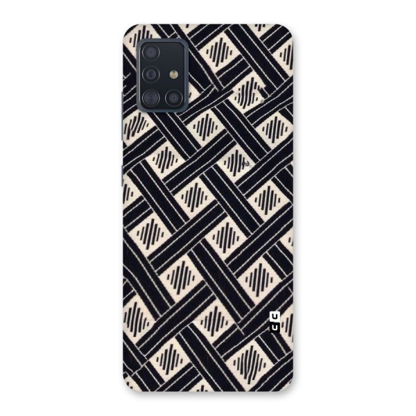 Black Beige Criscros Back Case for Galaxy A51