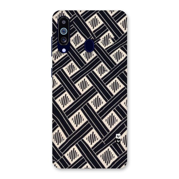 Black Beige Criscros Back Case for Galaxy A60