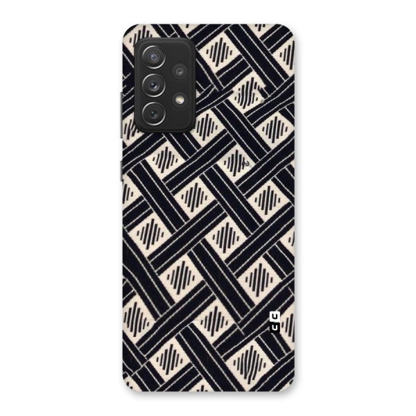 Black Beige Criscros Back Case for Galaxy A72