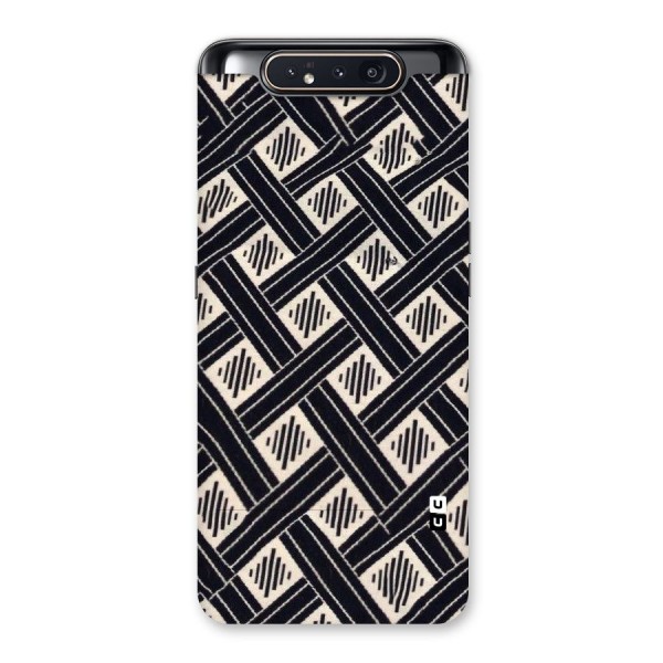 Black Beige Criscros Back Case for Galaxy A80