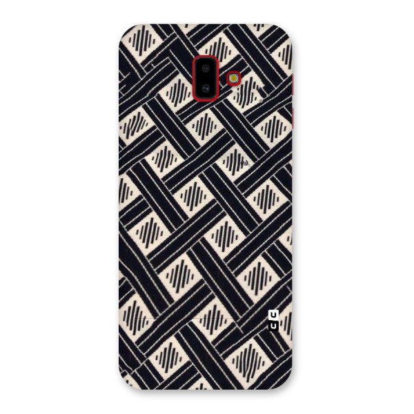 Black Beige Criscros Back Case for Galaxy J6 Plus