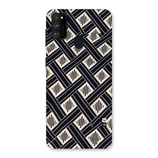 Black Beige Criscros Back Case for Galaxy M21