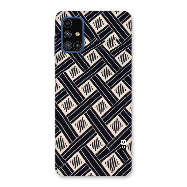 Black Beige Criscros Back Case for Galaxy M51