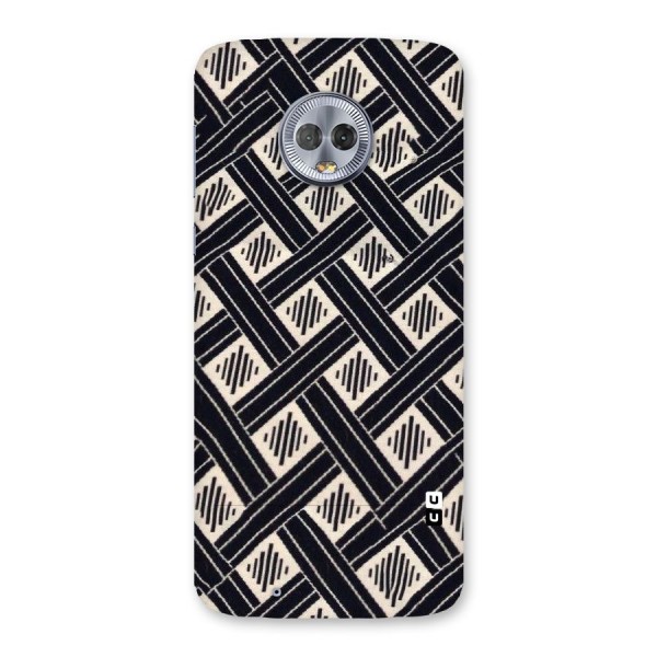 Black Beige Criscros Back Case for Moto G6