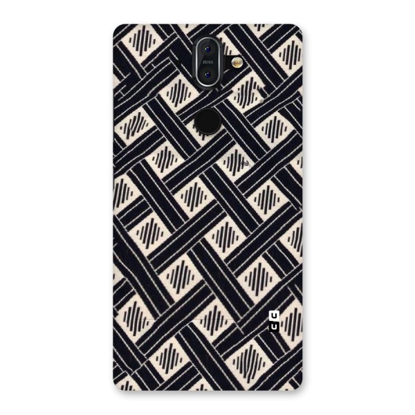 Black Beige Criscros Back Case for Nokia 8 Sirocco