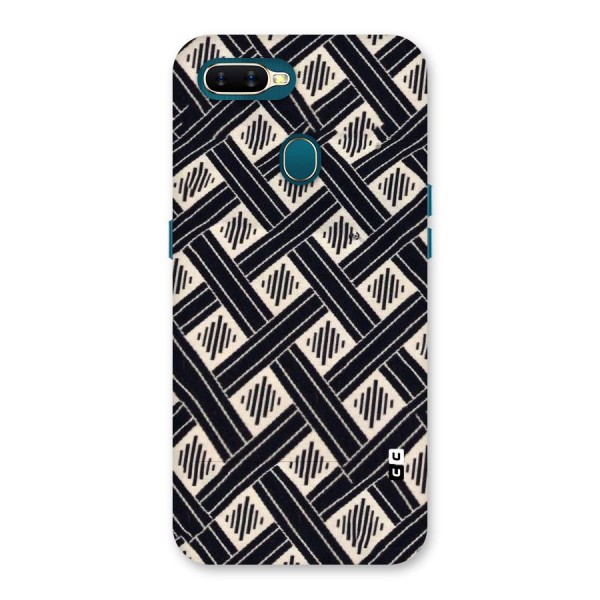 Black Beige Criscros Back Case for Oppo A7