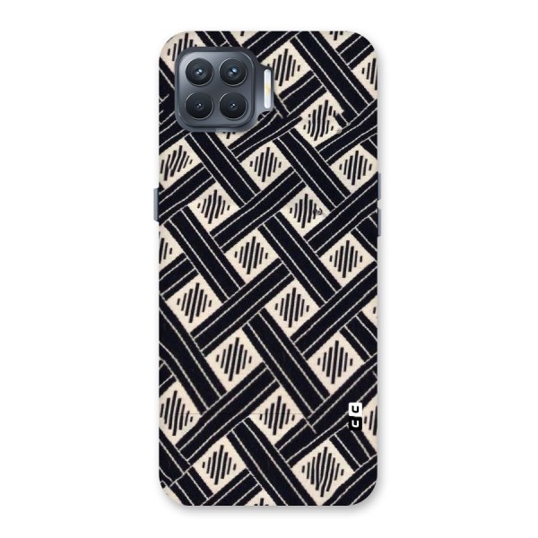 Black Beige Criscros Back Case for Oppo F17 Pro