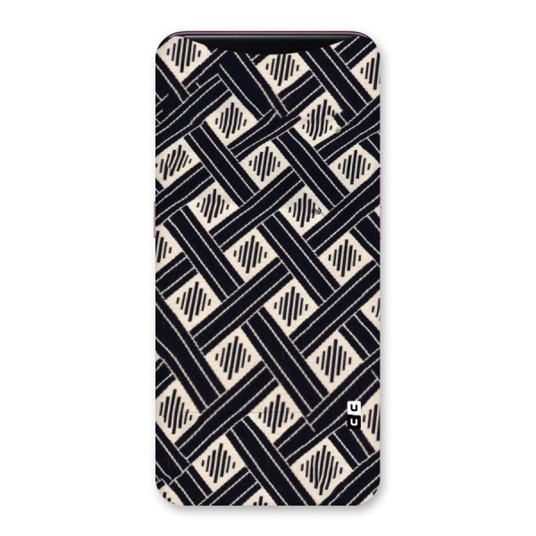 Black Beige Criscros Back Case for Oppo Find X