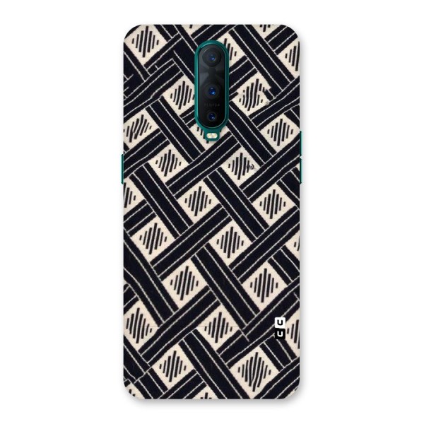 Black Beige Criscros Back Case for Oppo R17 Pro