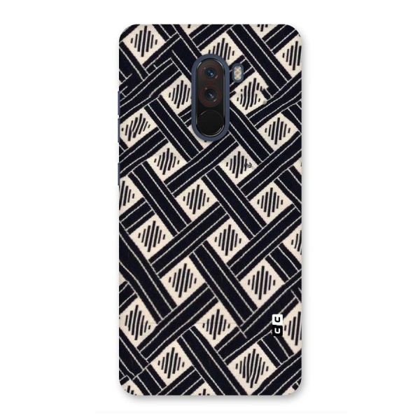 Black Beige Criscros Back Case for Poco F1