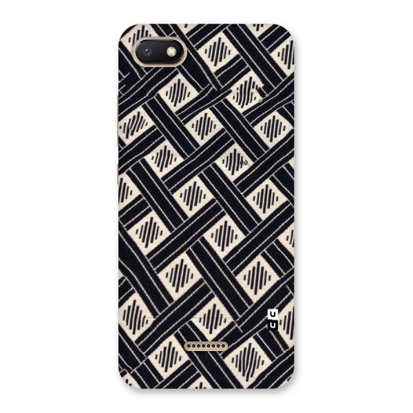 Black Beige Criscros Back Case for Redmi 6A