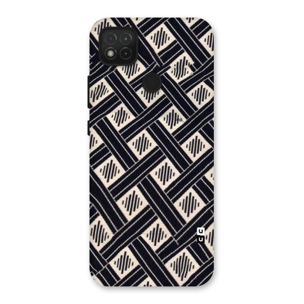 Black Beige Criscros Back Case for Redmi 9C