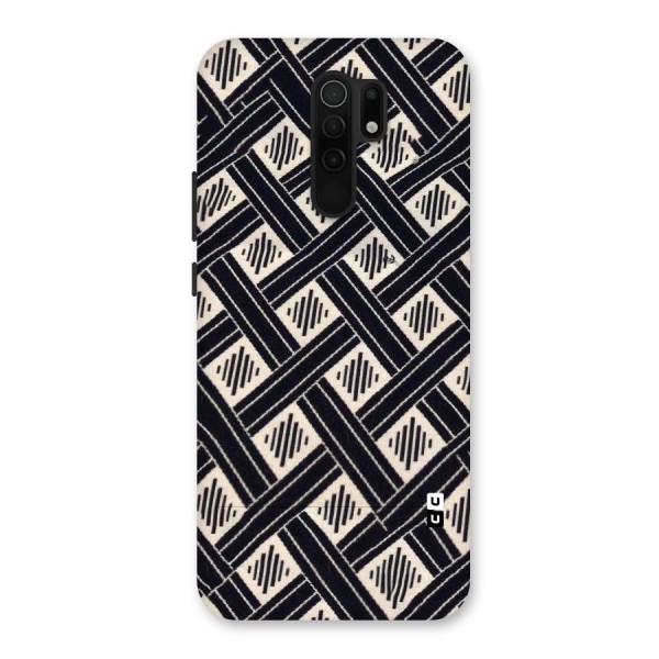 Black Beige Criscros Back Case for Redmi 9 Prime