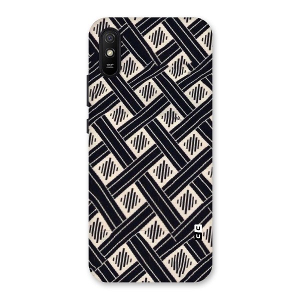 Black Beige Criscros Back Case for Redmi 9i