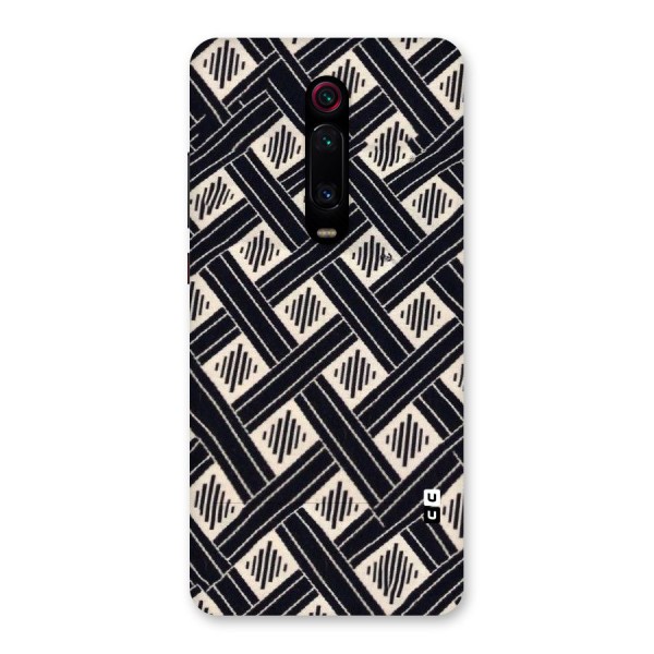 Black Beige Criscros Back Case for Redmi K20 Pro