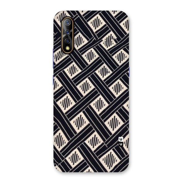 Black Beige Criscros Back Case for Vivo S1